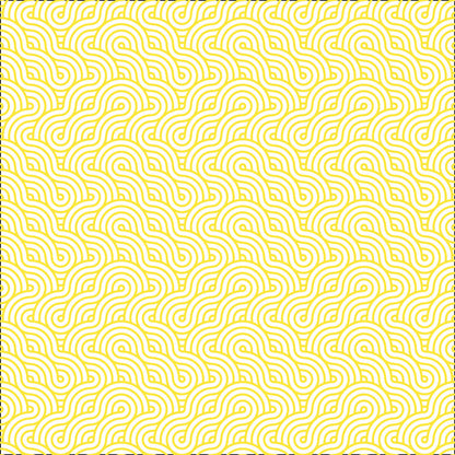 Retro Waves Yellow UV Printed Acrylic Sheet