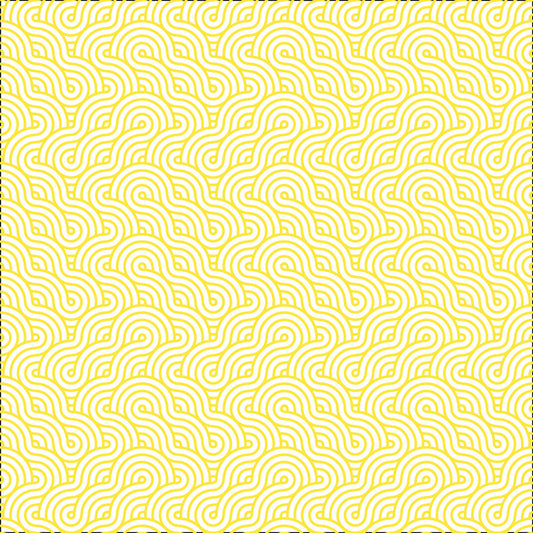 Retro Waves Yellow UV Printed Acrylic Sheet