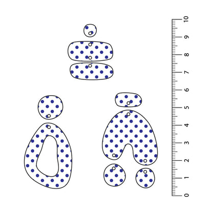 Spots Dark Blue UV Printed Acrylic Sheet