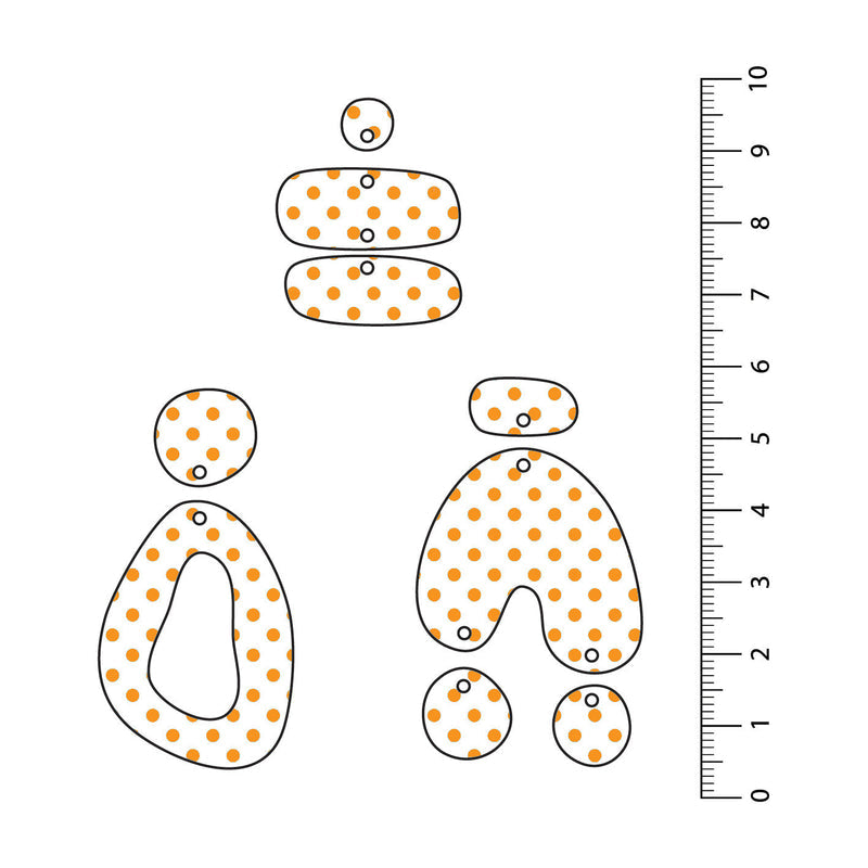 Spots Orange UV Printed Acrylic Sheet