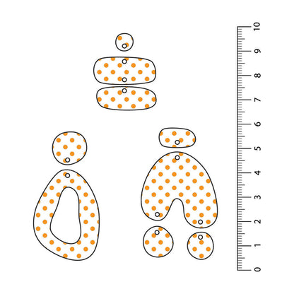 Spots Orange UV Printed Acrylic Sheet