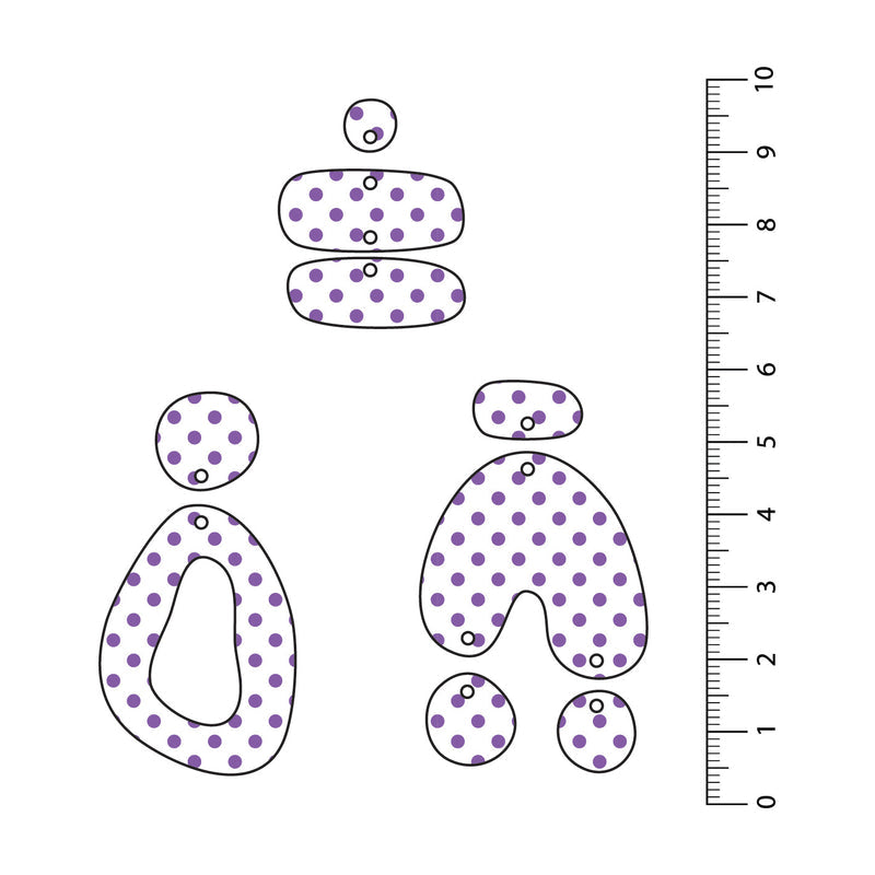 Spots Dark Purple UV Printed Acrylic Sheet