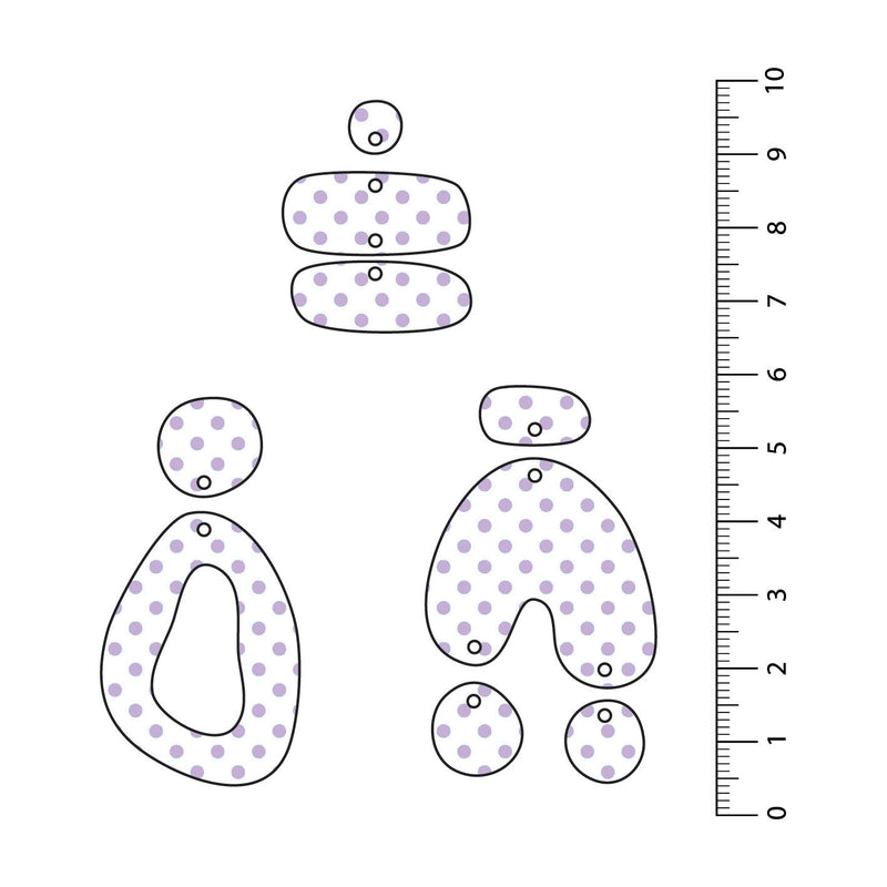 Spots Light Purple UV Printed Acrylic Sheet