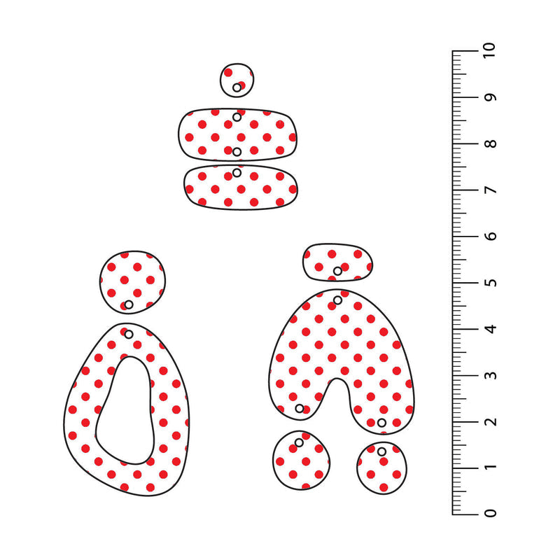 Spots Red UV Printed Acrylic Sheet