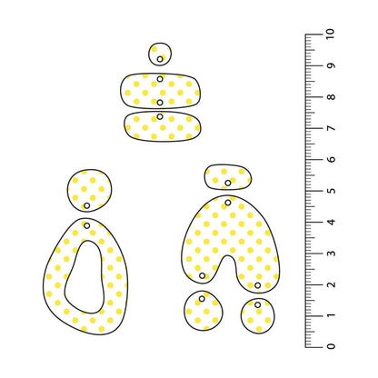 Spots Yellow UV Printed Acrylic Sheet