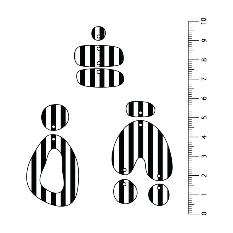 Stripes Black UV Printed Acrylic Sheet