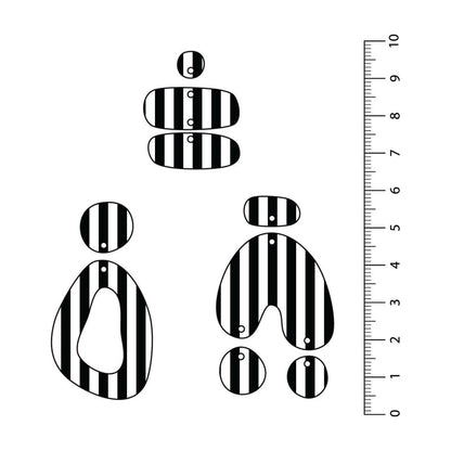 Stripes Black UV Printed Acrylic Sheet