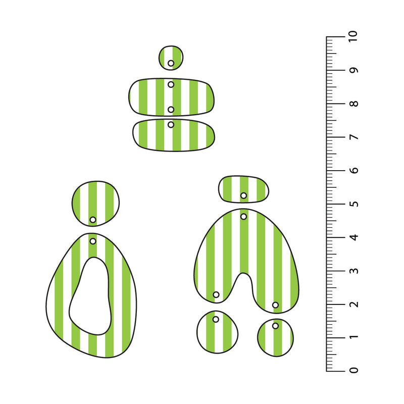 Stripes Light Green UV Printed Acrylic Sheet