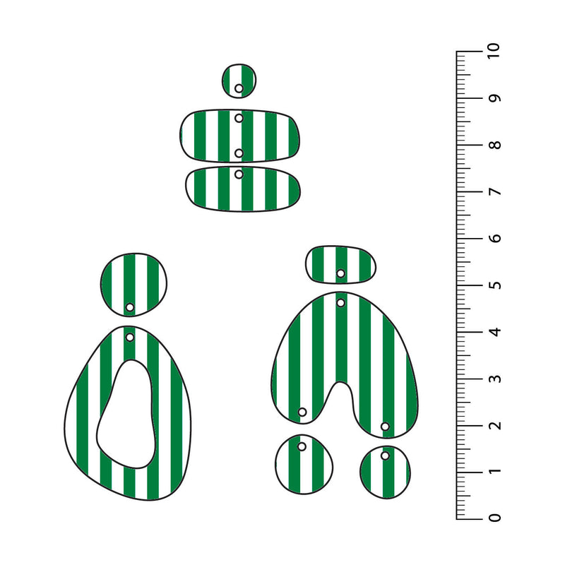 Stripes Dark Green UV Printed Acrylic Sheet