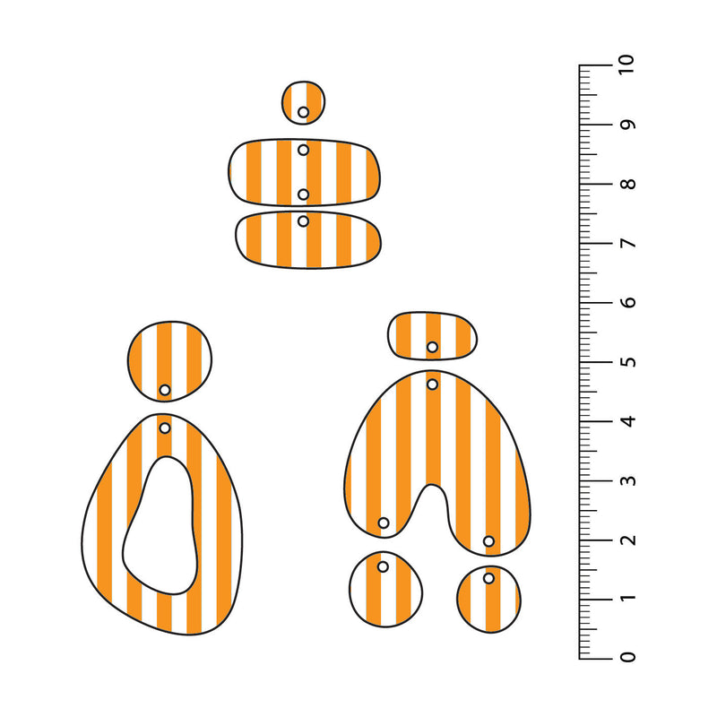 Stripes Orange UV Printed Acrylic Sheet