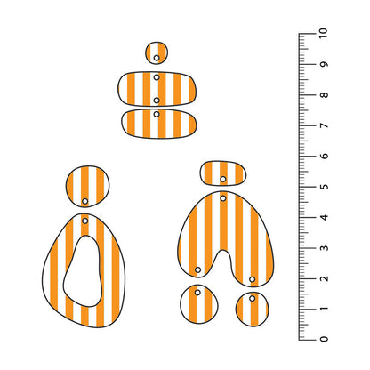 Stripes Orange UV Printed Acrylic Sheet