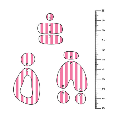 Stripes Light Pink UV Printed Acrylic Sheet