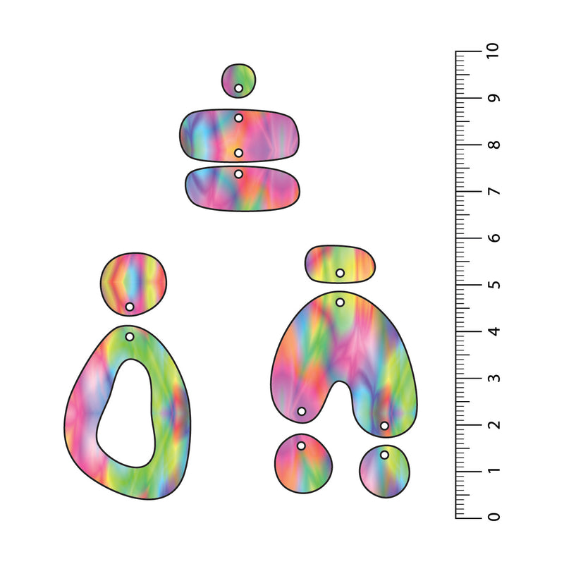 Tie Dye Rainbow UV Printed Acrylic Sheet