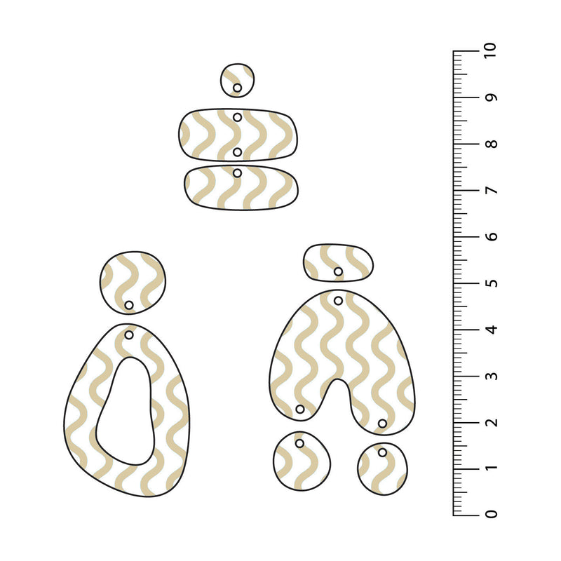 Waves Beige UV Printed Acrylic Sheet