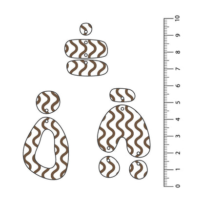 Waves Brown UV Printed Acrylic Sheet