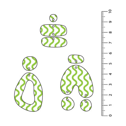 Waves Light Green UV Printed Acrylic Sheet