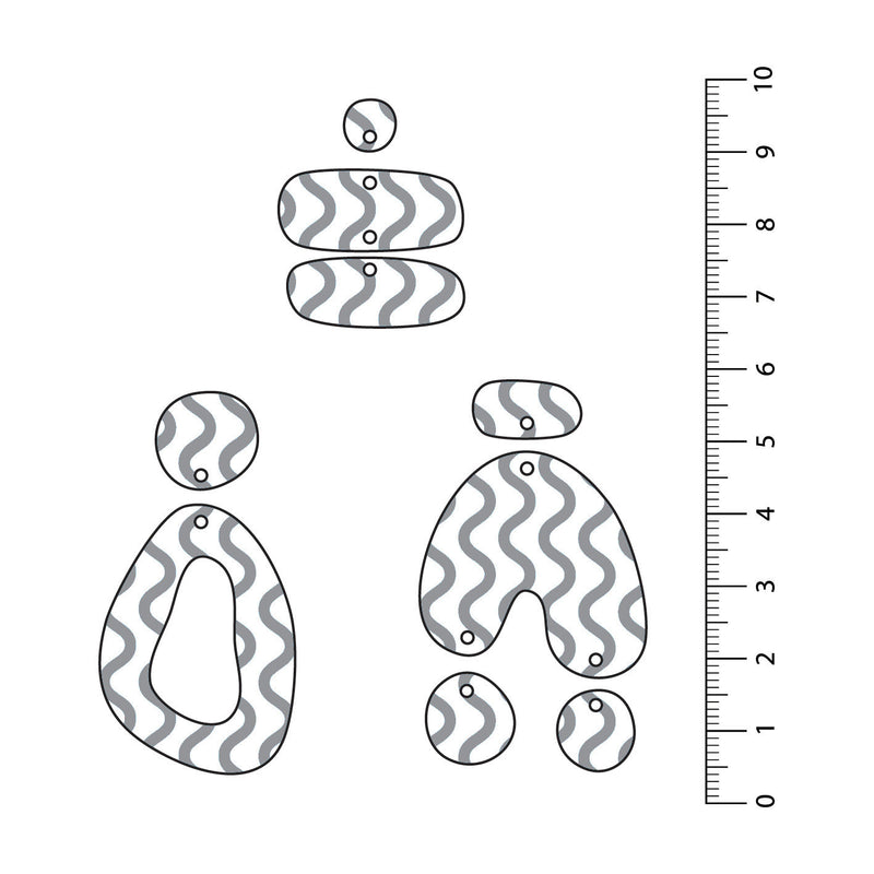 Waves Grey UV Printed Acrylic Sheet