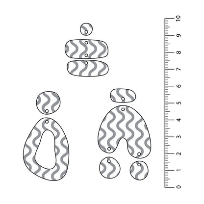 Waves Grey UV Printed Acrylic Sheet