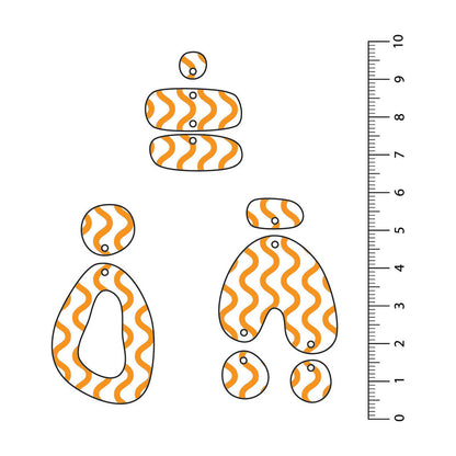 Waves Orange UV Printed Acrylic Sheet