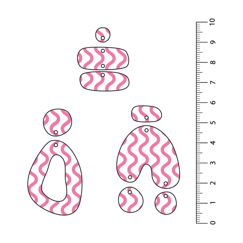 Waves Light Pink UV Printed Acrylic Sheet