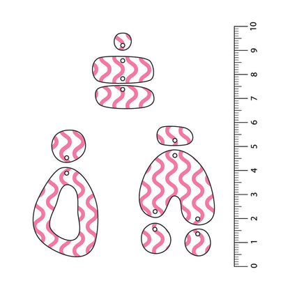 Waves Light Pink UV Printed Acrylic Sheet