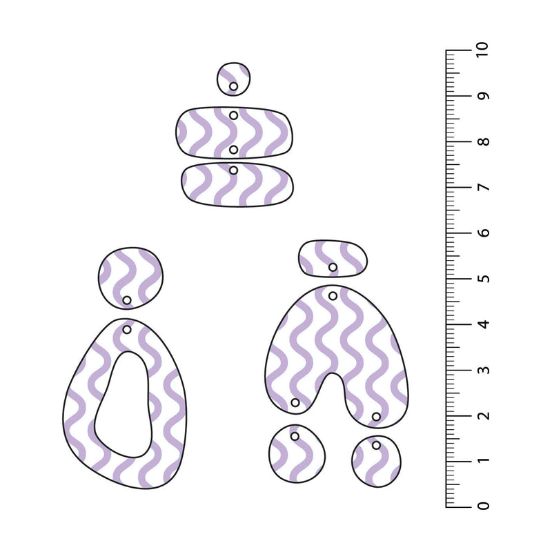 Waves Light Purple UV Printed Acrylic Sheet