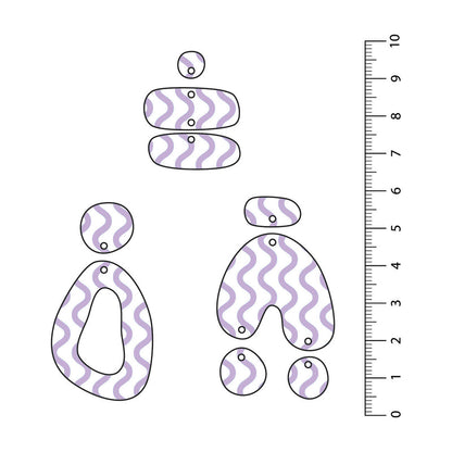 Waves Light Purple UV Printed Acrylic Sheet