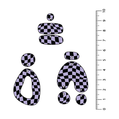 Wavy Checks 1 UV Printed Acrylic Sheet