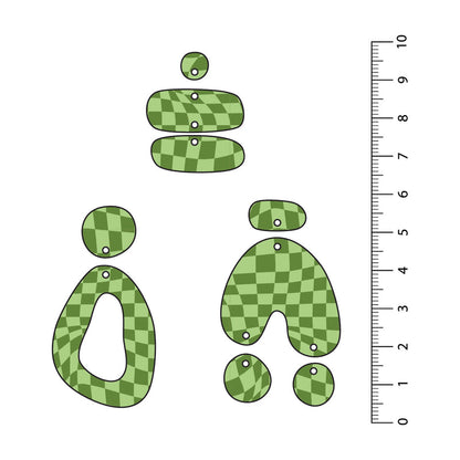 Wavy Checks 4 UV Printed Acrylic Sheet