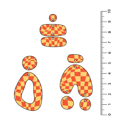 Wavy Checks 5 UV Printed Acrylic Sheet