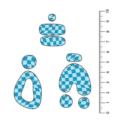 Wavy Checks 6 UV Printed Acrylic Sheet