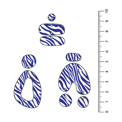 Zebra Dark Blue UV Printed Acrylic Sheet