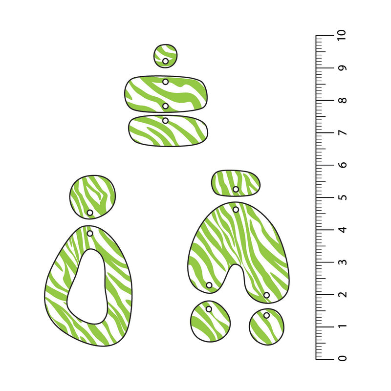 Zebra Light Green UV Printed Acrylic Sheet