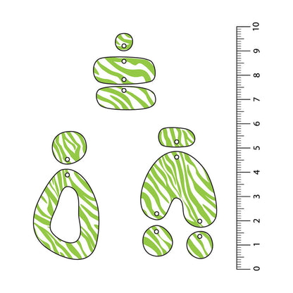 Zebra Light Green UV Printed Acrylic Sheet