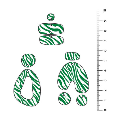 Zebra Dark Green UV Printed Acrylic Sheet
