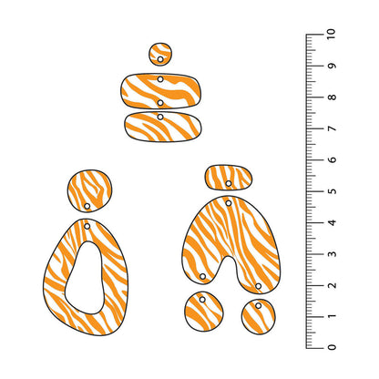 Zebra Orange UV Printed Acrylic Sheet