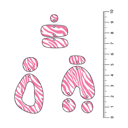 Zebra Light Pink UV Printed Acrylic Sheet