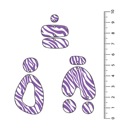 Zebra Dark Purple UV Printed Acrylic Sheet