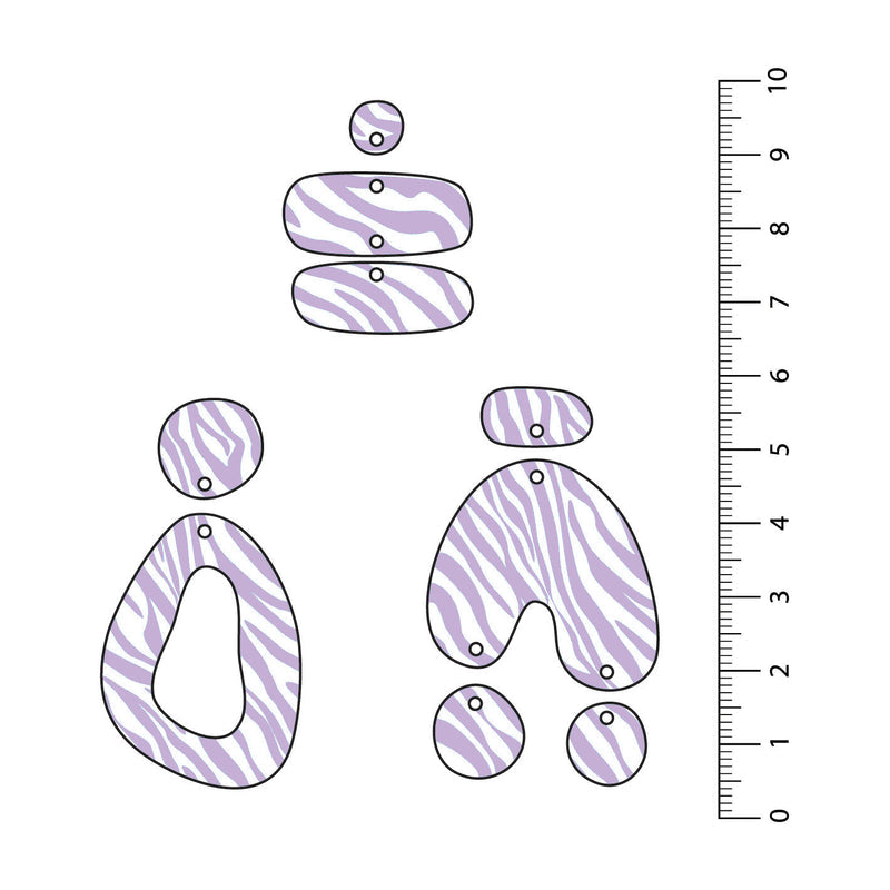 Zebra Light Purple UV Printed Acrylic Sheet