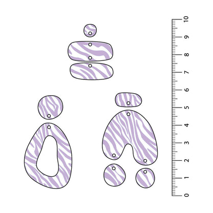 Zebra Light Purple UV Printed Acrylic Sheet
