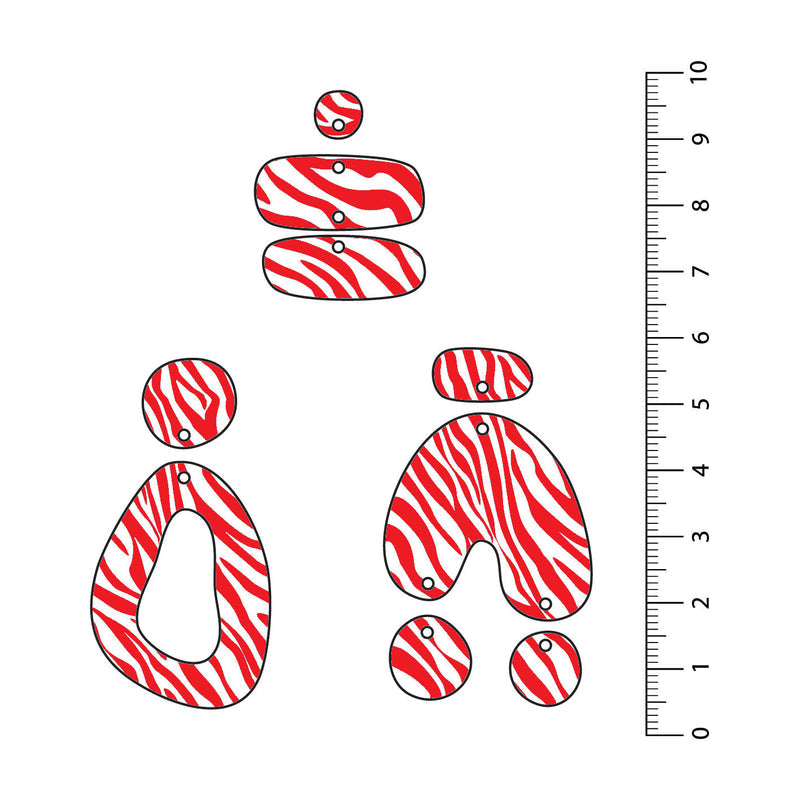 Zebra Red UV Printed Acrylic Sheet