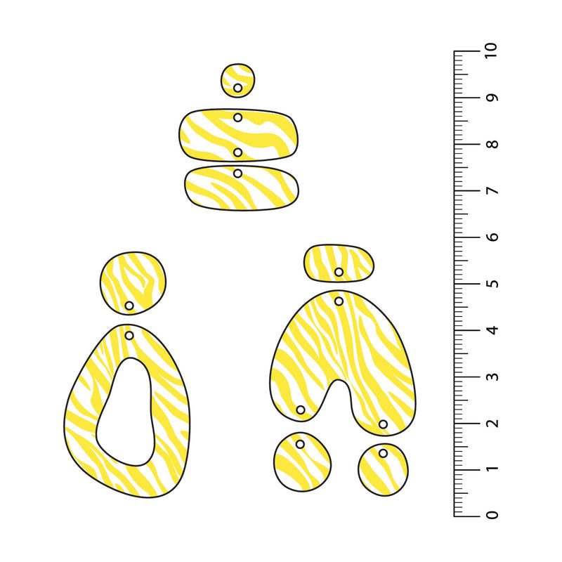Zebra Yellow UV Printed Acrylic Sheet
